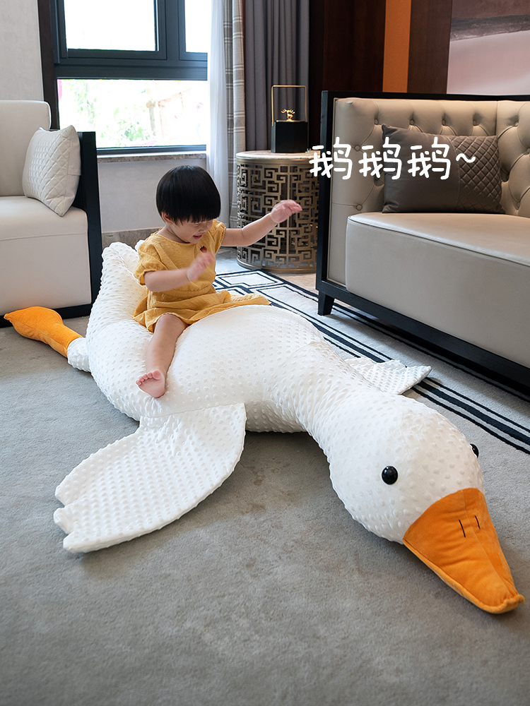 Ultra soft big white goose cuddled paparazzi sleeping with girls bed dolls wool suede toy gift Ducks Doll-Taobao