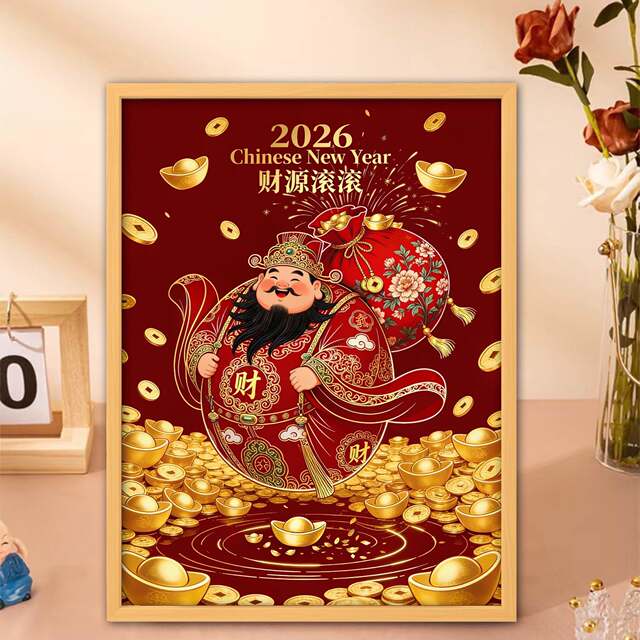 2026 Wealth Abundant and Prosperity Imminent New Year Decorations Chinese Style Educational Puzzle Gift 300/500/1000 Pieces