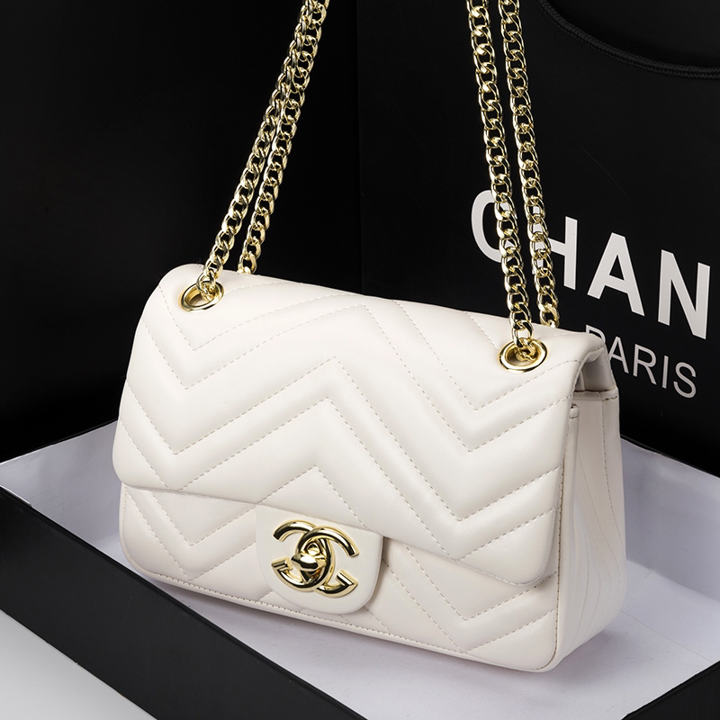 Official Genuine Luxury Women's Bag 2026 New Style Small Chanel-Style Quilted Chain Bag Big Brand Designer Shoulder Crossbody Bag