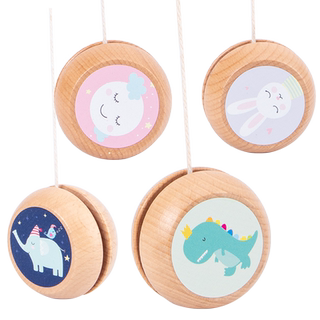 传统木质溜溜球悠悠球儿童卡通幼儿园益智感统回旋玩具怀旧礼品