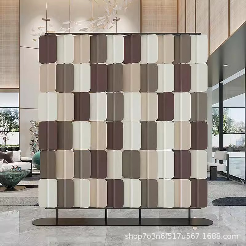 马鞍革屏风隔断：客厅空间新宠，简约高级的时尚之选！🛋️