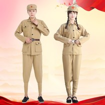 Resist US Aggression and Aid Korea Costume Adult Volunteer Army 50 Vintage Childrens Performance Clothes Primary and Secondary School Hero Red Army Suit