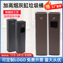 Hotel Lobby Smoking Area Stainless Steel Anti-Smoke Column Smoke Tipillars Outdoor Ash Column Vertical Litter Smoke