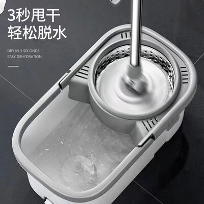 免手洗旋转拖把家用懒人拖把好神拖双驱动拖布桶干湿两用拖布
