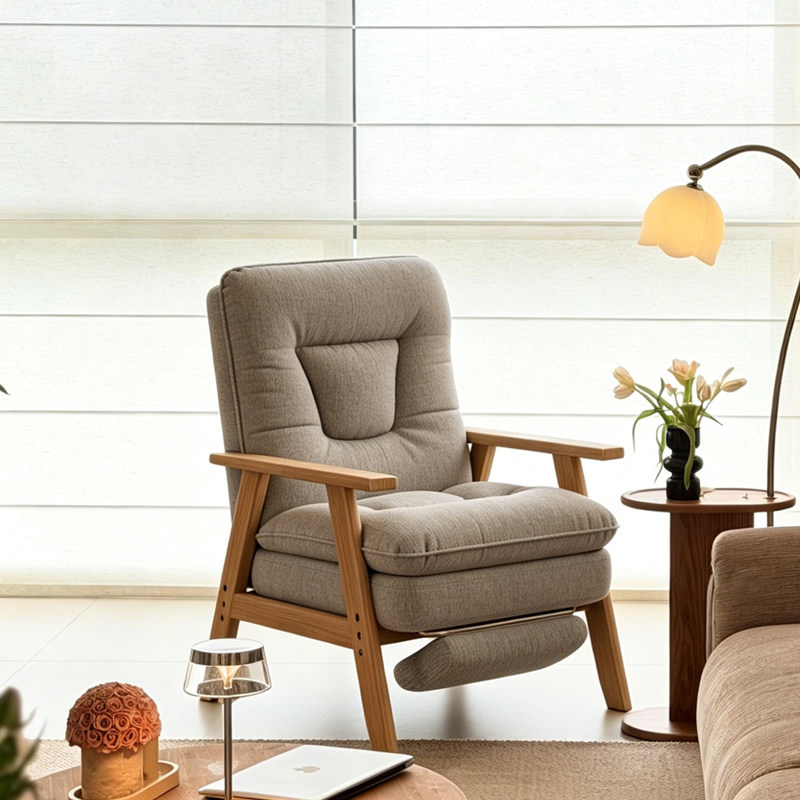 Lazy Solid Wood Sofa Chair for the Elderly, Reclining Single Sofa, Balcony Nap Chair, Comfortable Chair for Long Sitting, Waist-Protecting Chair Lazy Solid Wood Sofa Chair for the Elderly, Reclining Single Sofa, Balcony Nap Chair, Comfortable Chair for Long Sitting, Waist-Protecting Chair