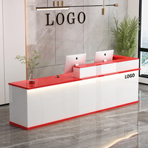 Bar counter cashier light luxury reception desk Internet celebrity modern beauty and barber table small milk tea shop simple shop arc