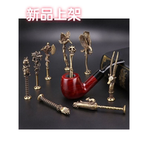 Pipe press rod pure copper pipe cigar accessories needle and strip anti-flare picker metal retro cleaning tool