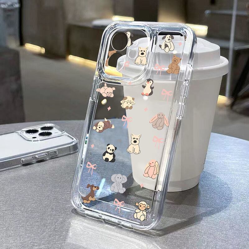 Cute Penguin Case Suitable for Apple 15 Pro Max New Model 16, Phone Case for Girls, iPhone 13 Pro Full Protection Anti-Drop 14 Silicone 12 Pro Transparent Xr High-End Cartoon 7 Case 8 Plus Soft 11