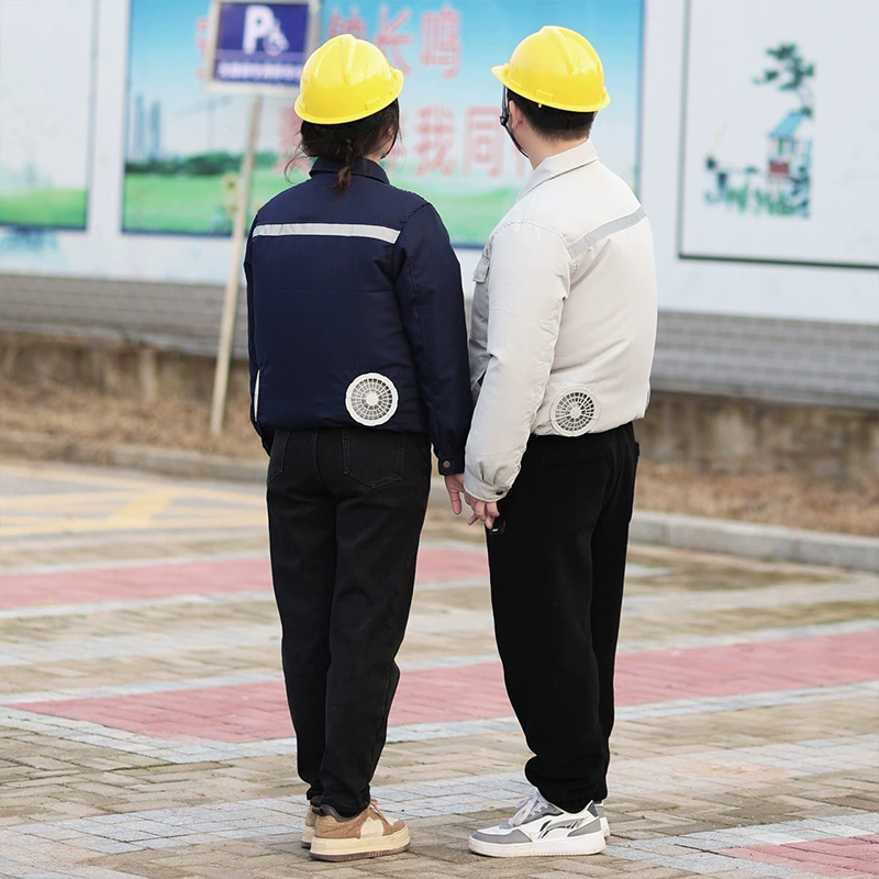Mùa hè ngoài trời làm mát quần áo điều hòa không khí công trường xây dựng sạc điện lạnh hàn bảo hộ lao động quần áo bảo hộ lao động áo khoác nam nữ giống nhau bảo hộ lao đông cho công nhân áo phản quang bảo hộ