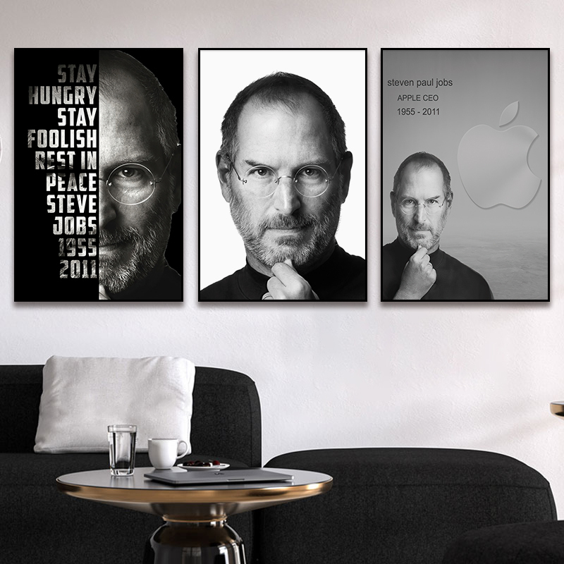 Steve Jobs Hanging Painting Apple Company Poster Office Decoration Painting Celebrity Inspirational Poster Mural