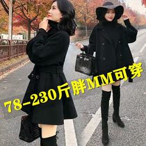Early winter thick coat female large-yard hair coat Korean edition large fat mm loose cloak cloak tide