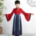 Trang phục trẻ em, Hanfu, đồng phục học sinh truyền thống của nữ sinh Trung Quốc, trang phục biểu diễn nam đệ tử cổ điển ba nhân vật, váy, trang phục biểu diễn phong cách Trung Quốc 