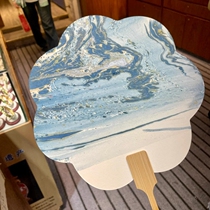 Paint fan material package rice paper fan activity cashew paint Mothers Day activity bookmark team building diy blank paint painting