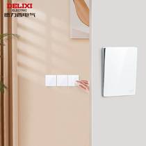 Ultra-thin switch five-hole household glass frosted 86 type air conditioning panel 898 white wall switch