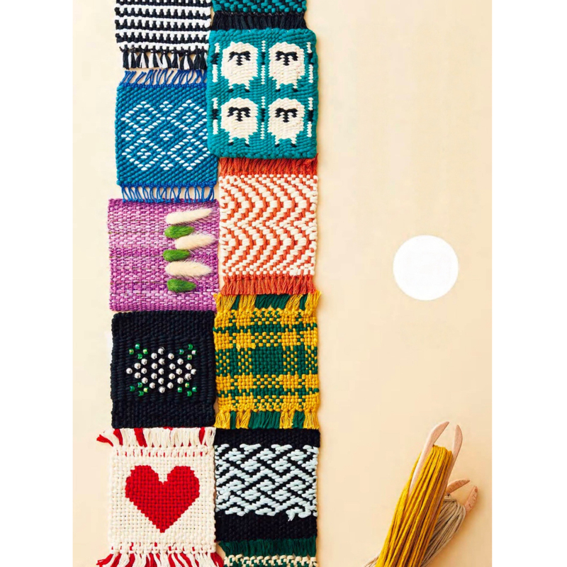 Japanese Mini Loom Finger Weaving Tapestry Coasters Bags Small Items Digital Tutorial