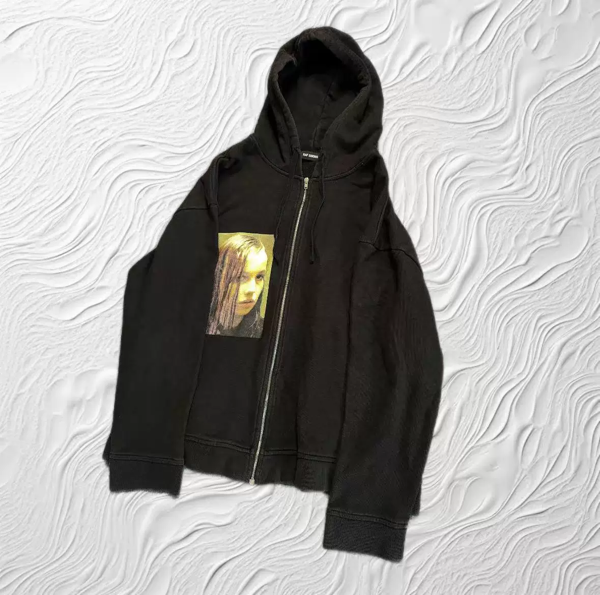 R.A.F. Симонc 18FW Christiane F Fall Street Christina Portrait Zip Hoodie Jacket