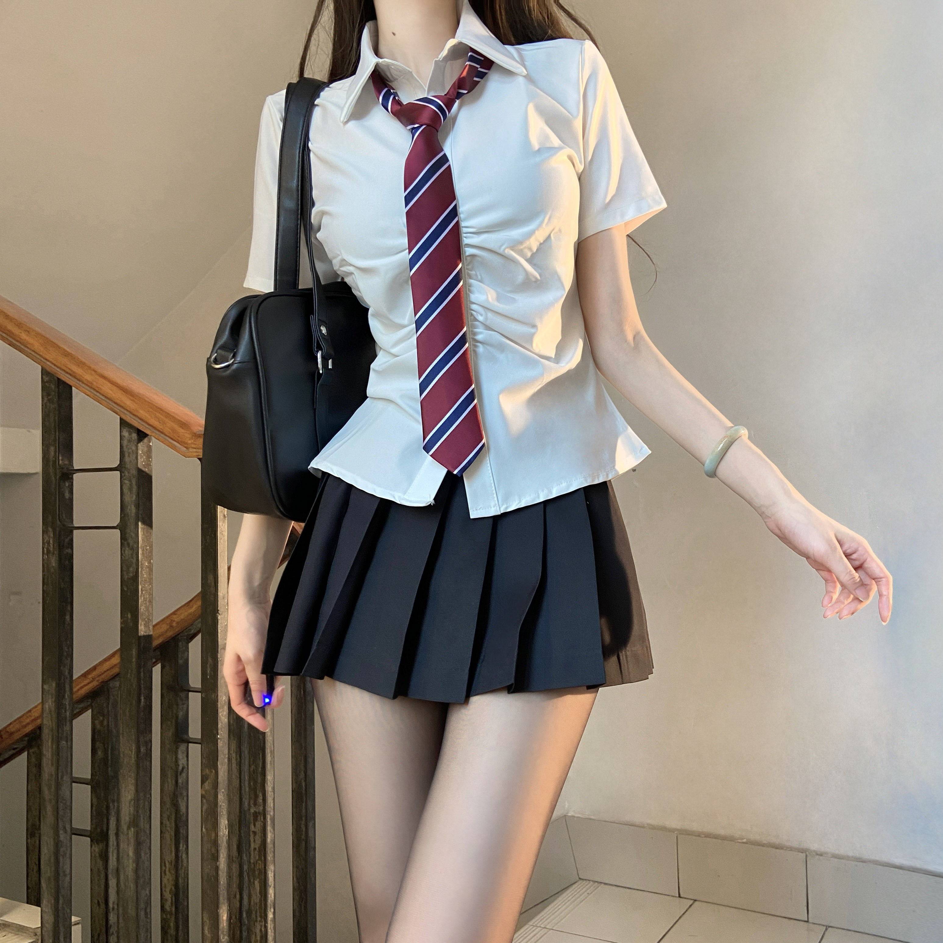 JK tie red striped sloth free from day tying college wind tie women graduation photos brown male bachelor's suit collar tie-Taobao