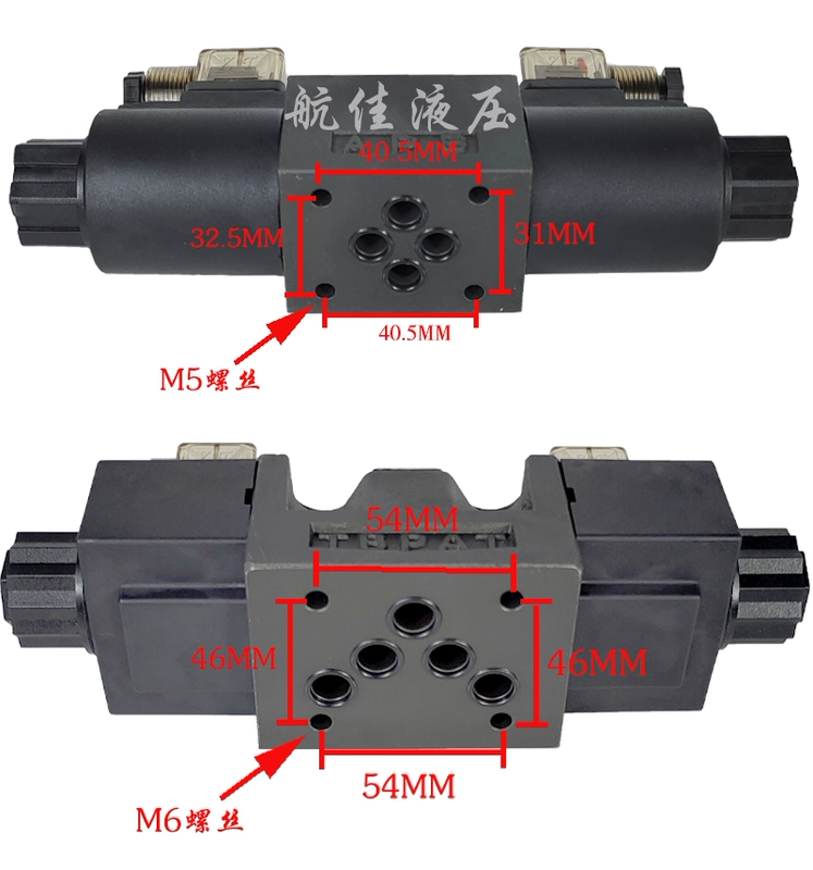 Van định hướng điện từ thủy lực DSG-02-3C2-3C6 ba vị trí bốn chiều hai chiều loại dầu AC220DC24V van một đầu sơ đồ van thủy lực van dien tu thuy luc