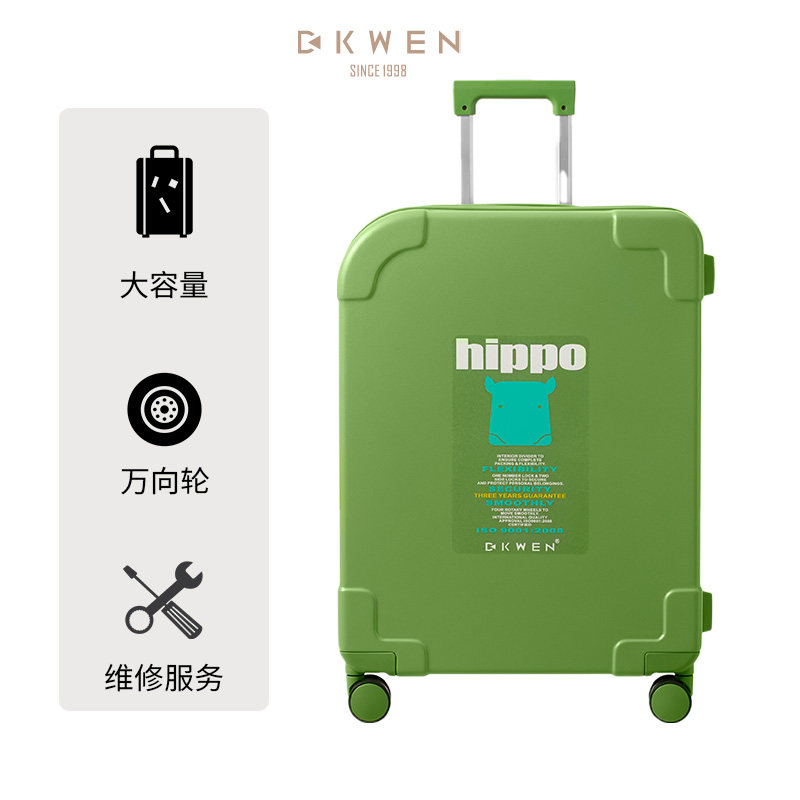 D KWEN Dikowen Colour tie rod suitcase large capacity 20 inch zip with child travel den case-Taobao