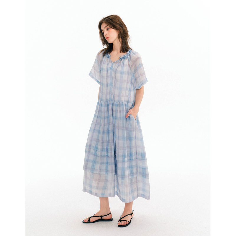 Women's Stars Birds French Resort Style Oxygen-Like Comfortable Ruffled Lace-Up Flared Dress Women's Stars Birds French Resort Style Oxygen-Like Comfortable Ruffled Lace-Up Flared Dress