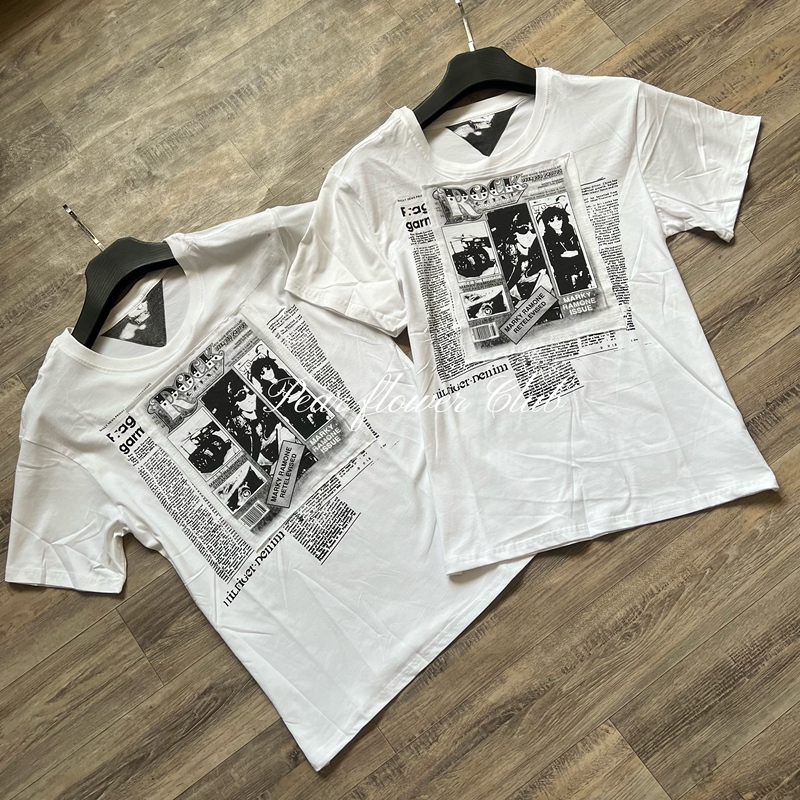 Pear Blossom Club Independent Funk Park Short-Sleeve Band Vtg Custom-Made Screen-Printed Versatile High-Street Essential Item