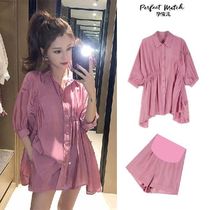 Maternity Clothes Spring Autumn Cotton Pregnant Women Suit C