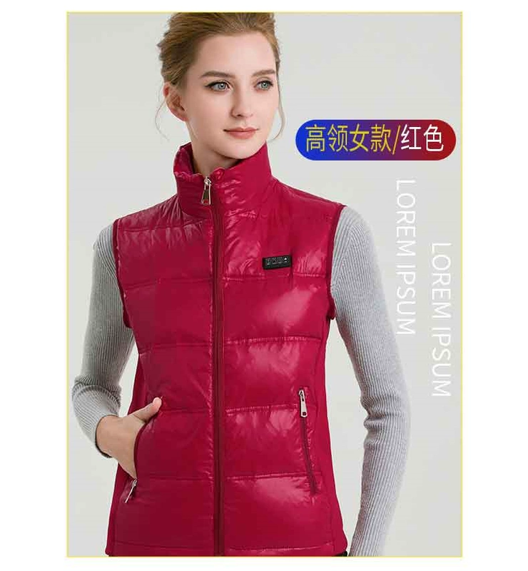 Áo sưởi điện, áo sưởi, điều khiển nhiệt độ thông minh, áo sạc ấm, áo khoác giữ nhiệt, áo vest, cổ đứng nam nữ áo sưởi ấm bằng pin