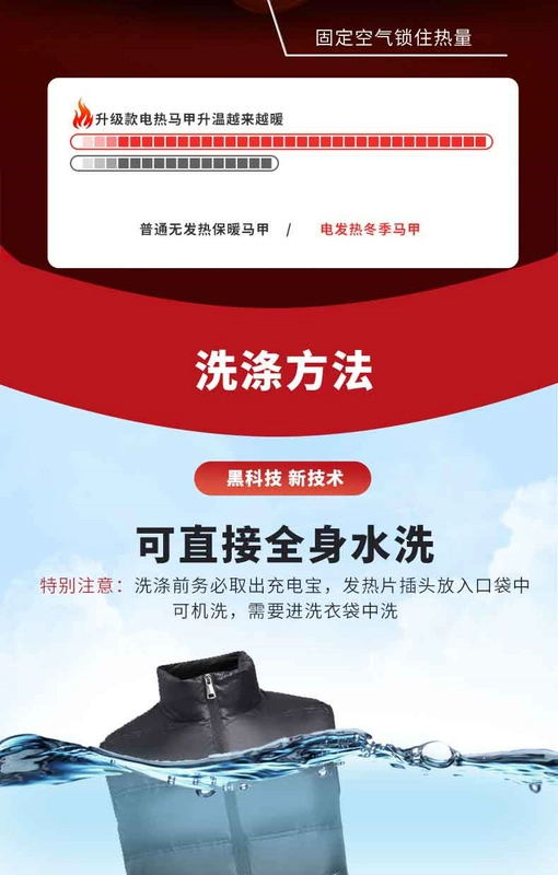 Áo sưởi điện, áo sưởi, điều khiển nhiệt độ thông minh, áo sạc ấm, áo khoác giữ nhiệt, áo vest, cổ đứng nam nữ áo sưởi ấm bằng pin