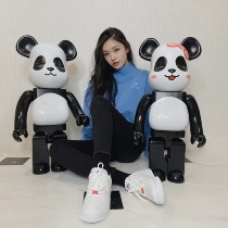 Lin Yun The same Bearbrick building blocks Bear Cat Girl 1000%Panda Girl girl toy gift