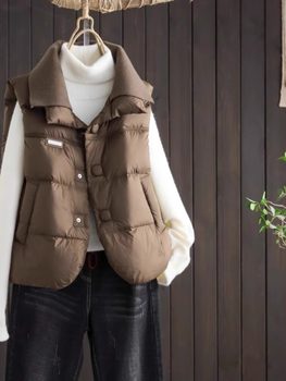 Women's versatile sleeveless outer loose jacket top Women's versatile sleeveless outer loose jacket top