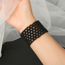 Summer pearl bracelet bracelet large scar covering bracelet imitation pearl womens scar hollowed out simple new bracelet