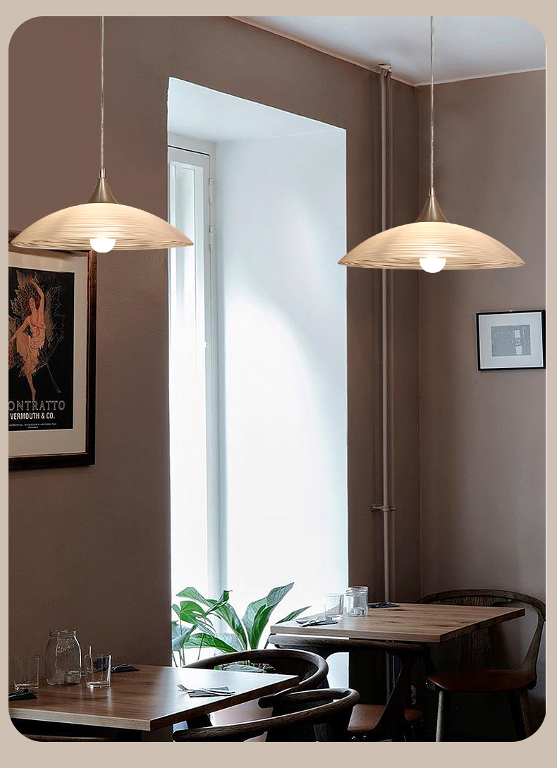 Japanese Minimalist Flying Sauce Glass Pendant Lights LED