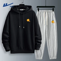 Черный (оранжевый логотип на груди h) + конопляно-серый (оранжевый логотип на брюках h)