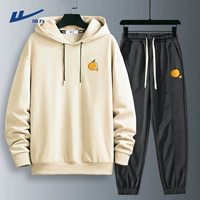 Светло-рисовый (оранжевая этикетка на груди с отпечатком h) + темно-серый (оранжевая этикетка на брюках с оттиском h)