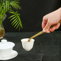 Tea ceremony six gentlemen pure copper tea set accessories tea clip tea cup clip tweezers set kung fu ebony tea spoon tea knife