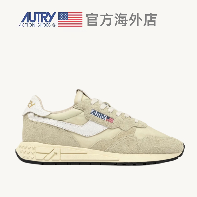[Official Website Authentic] Autry Unisex White Shoes Matte Leather Low-Top Casual Sneakers