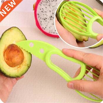 Trancheuse d'avocat en plastique 3-en-1 couteau de coupe de Trancheuse d'avocat en plastique 3-en-1 couteau de coupe de