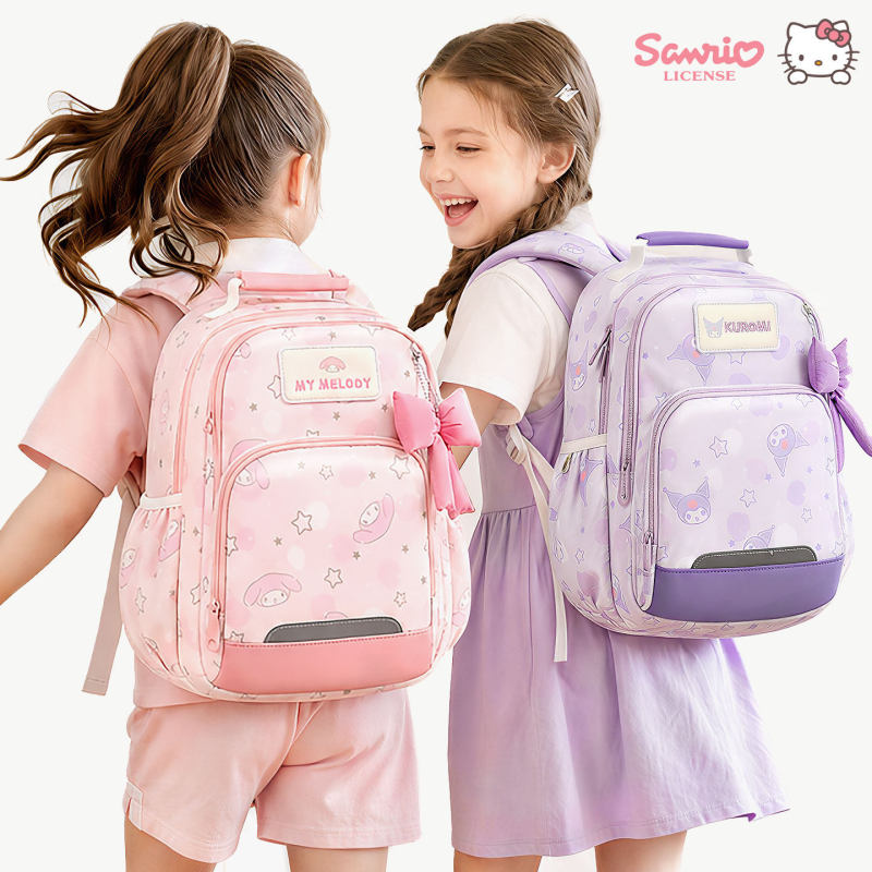 Kuromi Schoolbag for Girls, Primary School Students from First to Third Grade, Lightweight, Spine-Protecting, High-Looking, 2026 New Style Kidsren's Backpack