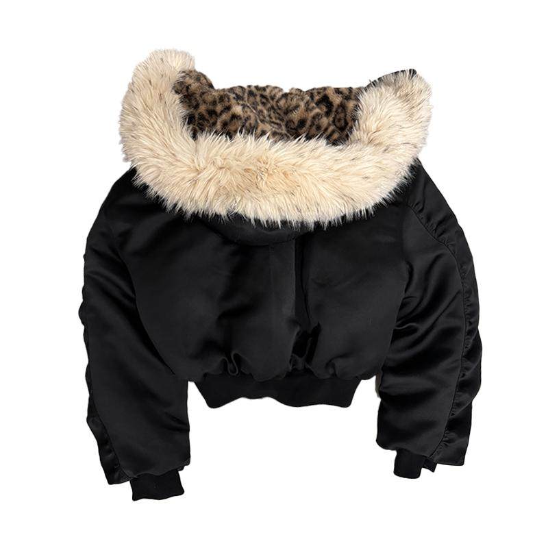 world.taobao.com: no e mosen * leopard print hooded fur collar
