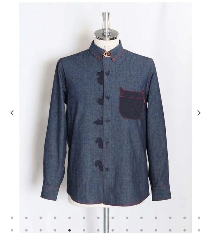Japanese Brand River Valley, 2026 New Unisex Denim Embroidered Shirt