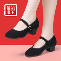 Jinshi Mingyu Dance Shoes Lady in Heels Shoes Teacher shape Jinzhou Folk National Dance Yokog Square Dance Examination