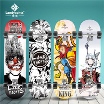 Skateboard 8 One-15-year-old Turn Scooter Four-wheel Children Adults Short Board Road Double Tedents Maple Wood Send Kids Gift