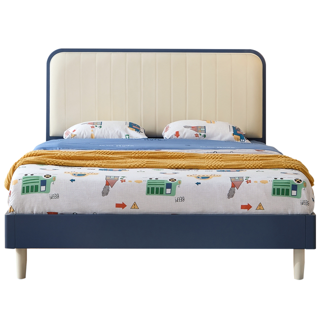 Lin's simple and modern home solid wood children's bed