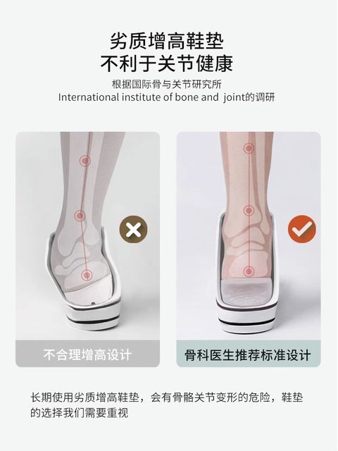 Japan's bionic silicone inner heightening insole for men and women's Martin boots, dedicated for non-tiring feet, half-padded leather shoes for summer