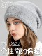 Yanren Women's Knitted Hat, Warm and Thick, Large Head Circumference, Makes Face Look Smaller, Plush Rabbit Fur Hat, Ear Protection, Knitted Hat, 2025 New Model