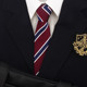 Cyanotic gold and red stripes Japanese style lazy zipper college style tie JK-DK tie feather bow tie