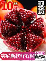 Тунисский мягкий семенной гранат 10 катушки свежих плодов цельная коробка When season Sichuan будет обрабатывать рубиновый драгоценный драгоценный камень
