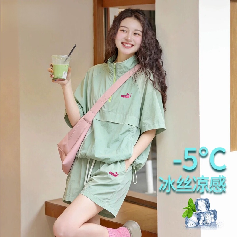 Ole Sportswear Set for Women 2026 New Summer Sun-Protective Loose Casual Quick-Dry Short-Sleeve Shorts Two-Piece Set Trendy Ole Sportswear Set for Women 2026 New Summer Sun-Protective Loose Casual Quick-Dry Short-Sleeve Shorts Two-Piece Set Trendy