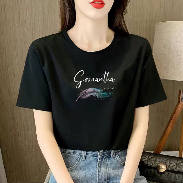 Хлопковая летняя футболка с круглым вырезом, с коротким рукавом, oversize, корейский стиль