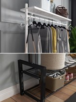 Bedroom folding single-pole clothes rack for home drying new indoor clothes drying pole simple hanging clothes rack floor-standing